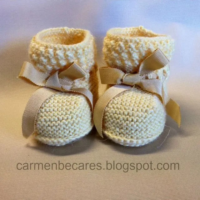 TUTORIAL. Patucos de lana para bebe. ( tejido dos agujas ... TUTORIAL. Patucos de lana para bebe. ( tejido dos agujas ...