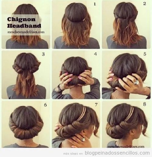 Tutorial peinado fácil y sencillo con diadema, paso a paso ... Tutorial peinado fácil y sencillo con diadema, paso a paso ...