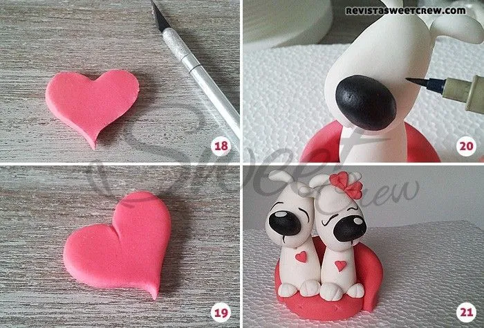 Tutorial Perritos Enamorados 05 | Porcelana fría | Pinterest