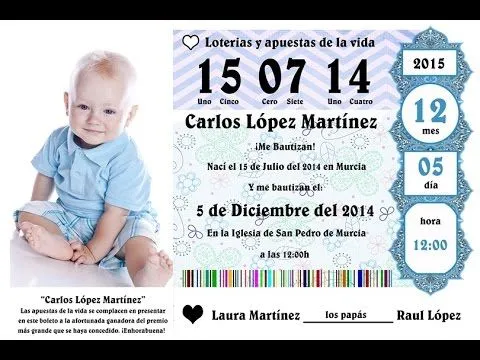 Tutorial Photoshop Español - Invitación Bautizo décimo de Lotería ... Tutorial Photoshop Español - Invitación Bautizo décimo de Lotería ...