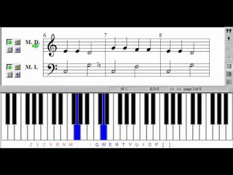 Tutorial Para Piano 005 - Estrellita (dos manos, versión simple ...