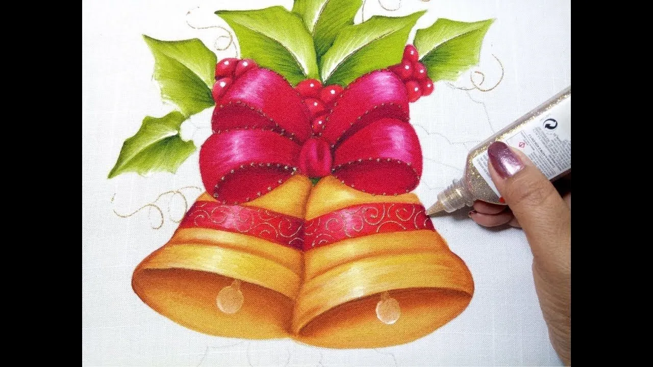 Tutorial De Pintura Textil Como Pintar Campanas Navideñas - YouTube Tutorial De Pintura Textil Como Pintar Campanas Navideñas - YouTube