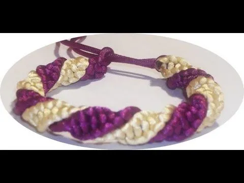 TUTORIAL COMO HACER UNA PULSERA DE DOS COLORES EN ESPIRAL CON HILO ... TUTORIAL COMO HACER UNA PULSERA DE DOS COLORES EN ESPIRAL CON HILO ...