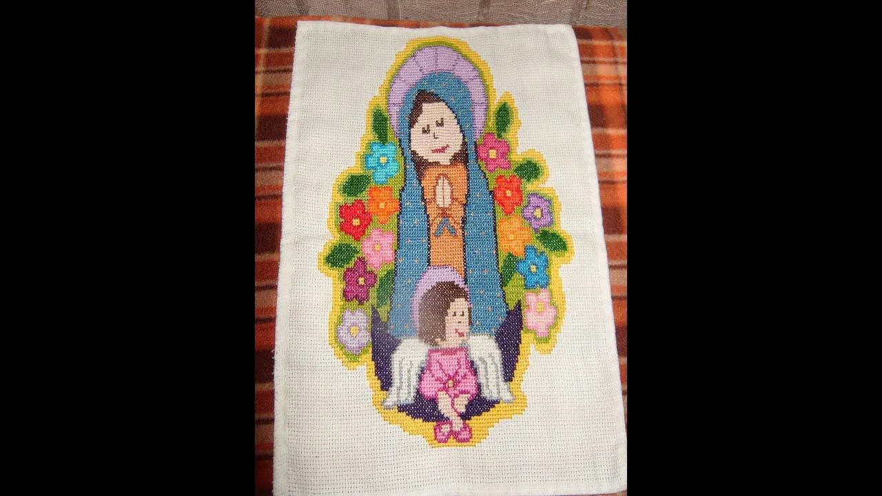 Tutorial en punto de cruz de la Virgen de Guadalupe 1 de 3. - YouTube