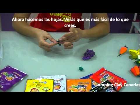 Tutorial Como hacer un Racimo de Uvas con Jumping Clay - YouTube