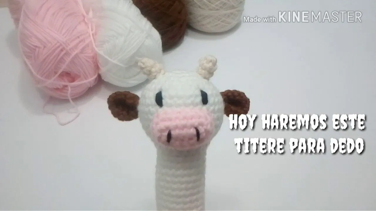 Tutorial títere para dedo - vaquita amigurumi - YouTube