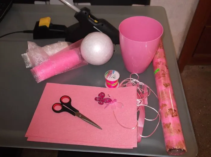 Tutorial topiario de flores de fieltro y tul - Manualidades - Foro ... Tutorial topiario de flores de fieltro y tul - Manualidades - Foro ...