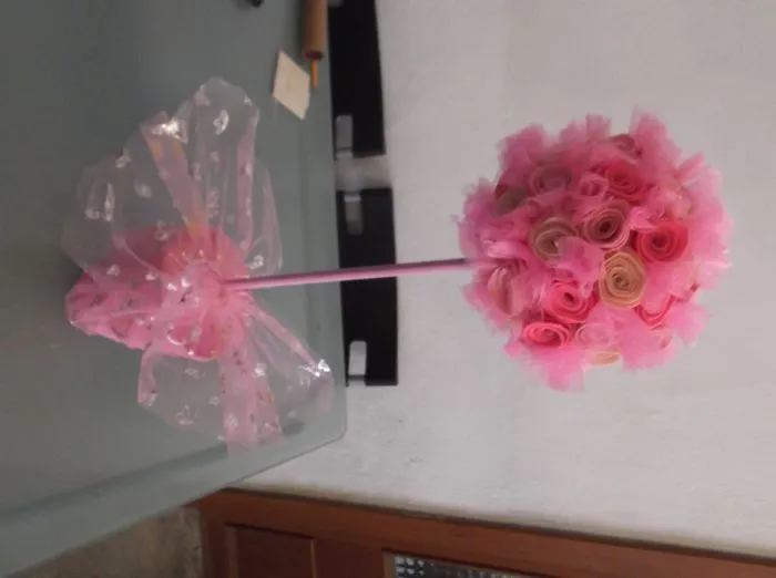 Tutorial topiario de flores de fieltro y tul - Manualidades - Foro ... Tutorial topiario de flores de fieltro y tul - Manualidades - Foro ...