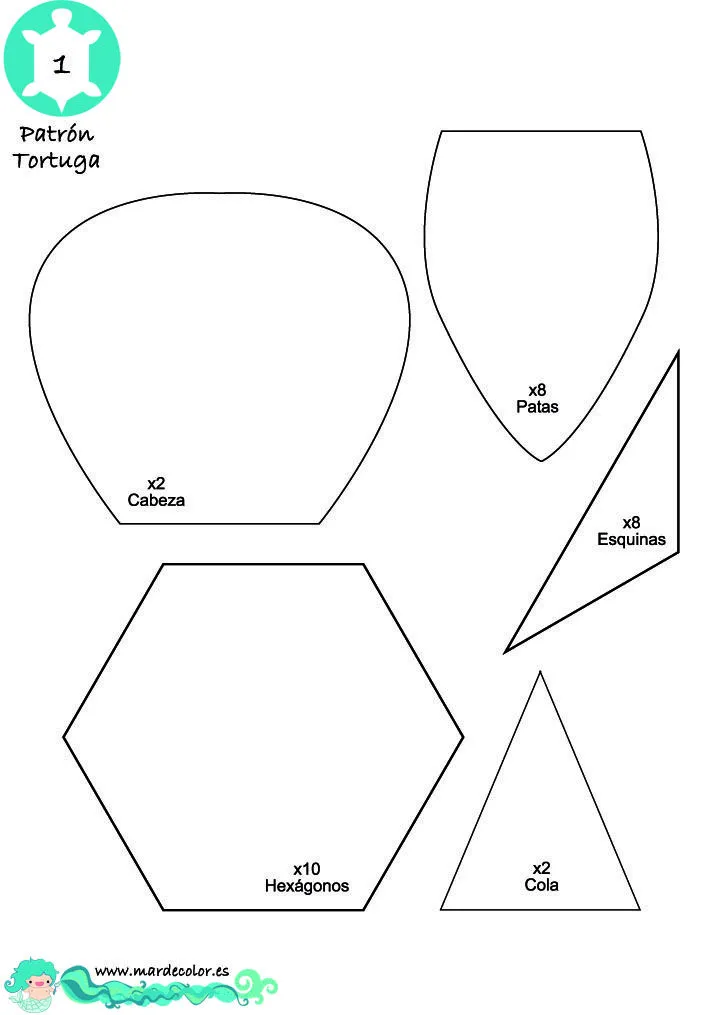 Tutorial tortuga de Patchwork