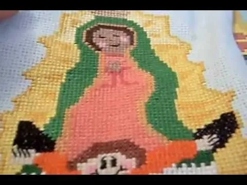 Tutorial Virgen en punto de cruz con colores de la Virgen del ...