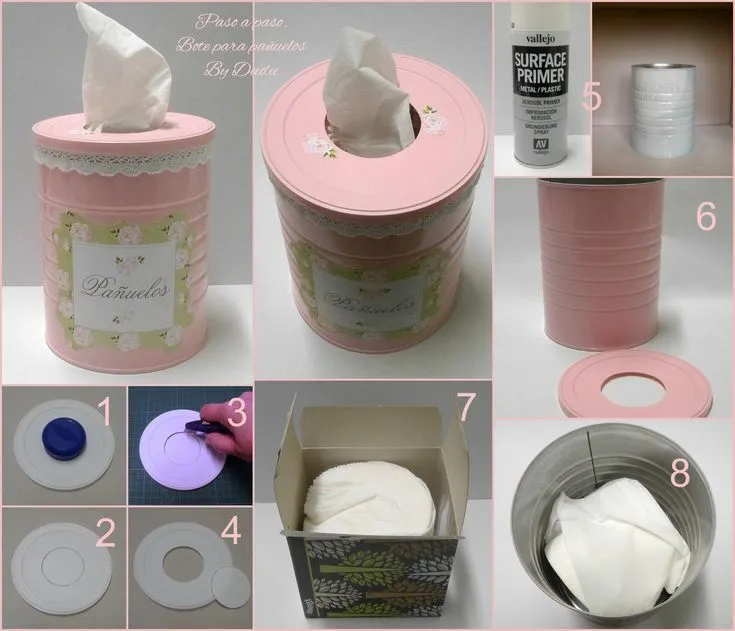 TUTORIAL.BOTE DE LECHE INFANTIL RECICLADO-RECYCLED FORMULA CAN ...