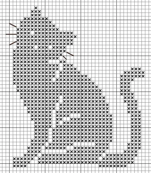 Tutoriales y DIYs: Punto de cruz - Gato de perfil Tutoriales y DIYs: Punto de cruz - Gato de perfil
