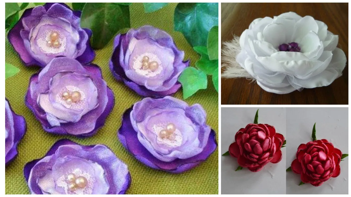 2 Tutoriales para hacer flores de tela y listón con la técnica de quemado ~  Solountip.com