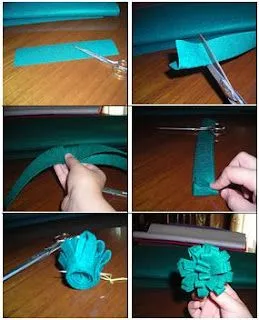 Tutoriales y Patrones de Manualidades: Flor de Fieltro