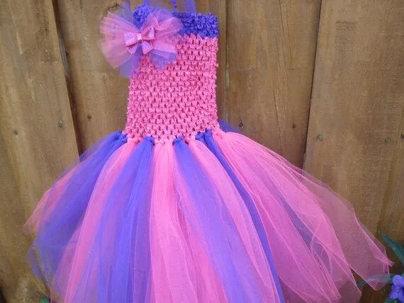 Tutu Vestido de nina de tul fresa y morado por Dreambygirlboutique Tutu Vestido de nina de tul fresa y morado por Dreambygirlboutique