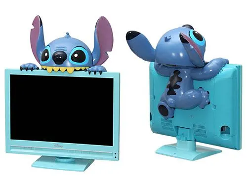 Un TV de Disney con Stich adosado