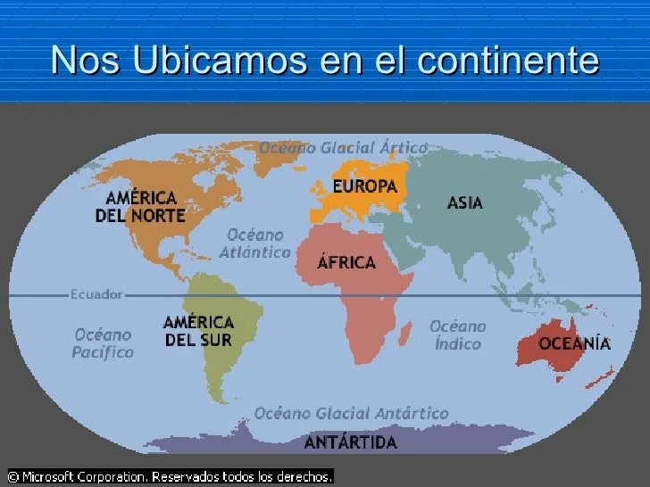 Nos ubicamos en el continente