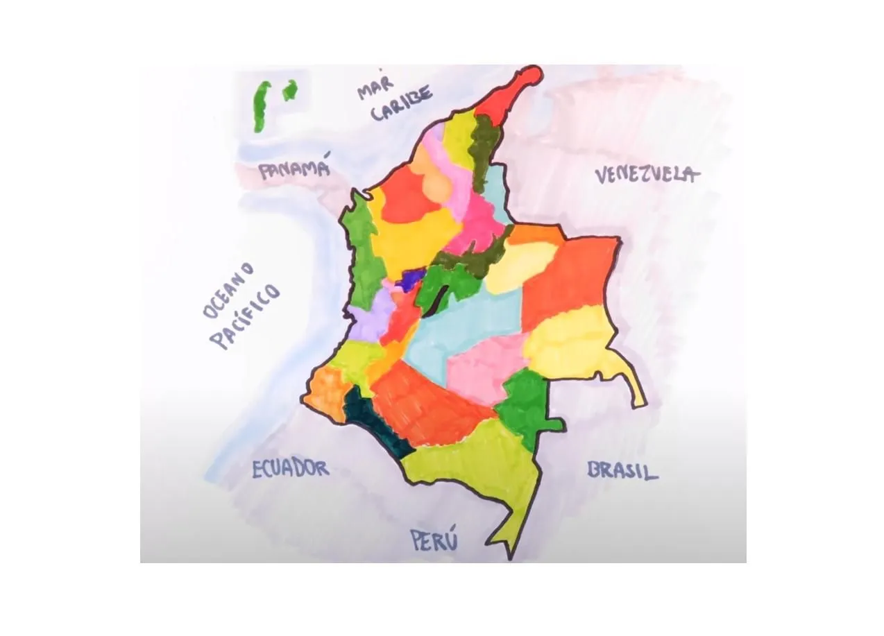 Ubicar en el mapa la posición astronómica y geográfica de Colombia y  colorearlo de acuerdo a los colores - Brainly.lat
