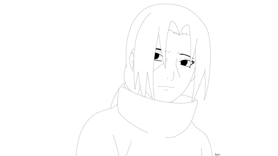 Uchiha Itachi Lineart by kisi86 on DeviantArt