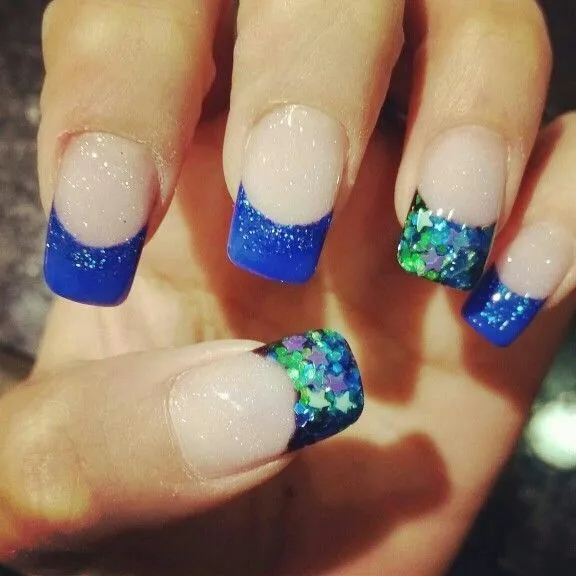 Uñas acrílicas azules con diseño encapsulado | Uñas | Pinterest Uñas acrílicas azules con diseño encapsulado | Uñas | Pinterest