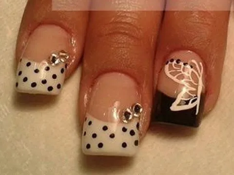 uñas acrilicas esculturales y de tip 2015 / diseños blanco y negro ... uñas acrilicas esculturales y de tip 2015 / diseños blanco y negro ...