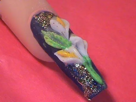 Uñas Acrilicas - Flor Alcatraz 3d - YouTube Uñas Acrilicas - Flor Alcatraz 3d - YouTube