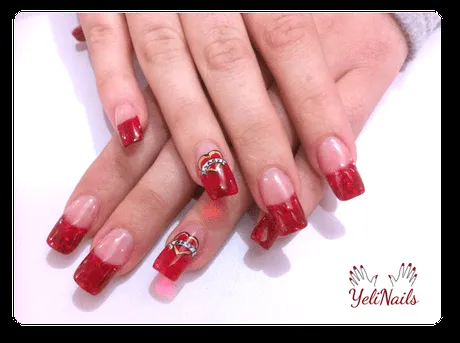 Uñas de acrilico rojas - Imagui