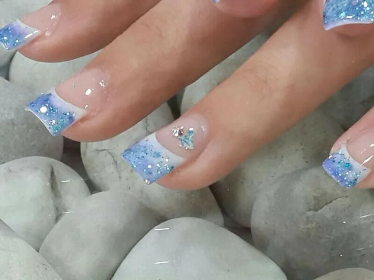 Uñas acrilucas con gliter encapsulado | uñas.acrilicas y ... Uñas acrilucas con gliter encapsulado | uñas.acrilicas y ...