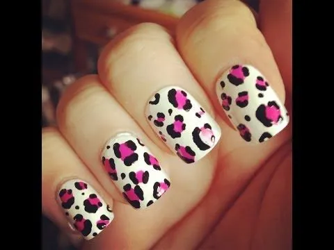Uñas Animal Print de Color Rosa Pink - YouTube Uñas Animal Print de Color Rosa Pink - YouTube
