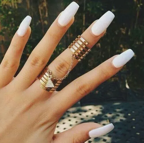 uñas blancas | uñas | Pinterest