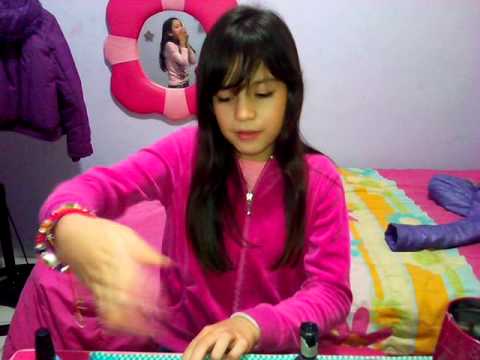 Uñas con brillitos para niñas♥♡ - YouTube
