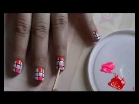Uñas con Cuadritos de Colores/ uñas tablero de ajedrez en colores ... Uñas con Cuadritos de Colores/ uñas tablero de ajedrez en colores ...