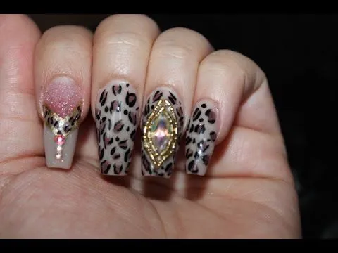 Uñas decoración Chetaah - Animal print - YouTube