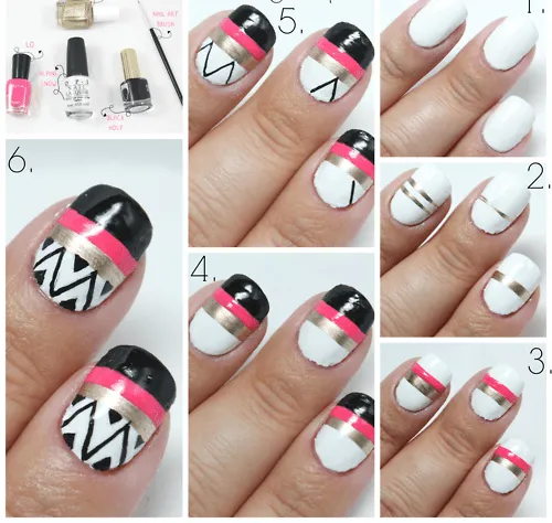 UÑAS DECORACION FACIL: NAILS ART TRIBAL