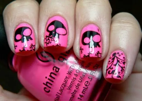 Uñas decoradas con carabelas, uñas para emos, diseños con dibujos ... Uñas decoradas con carabelas, uñas para emos, diseños con dibujos ...