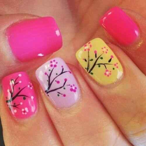 Uñas decoradas con flores – Más de 60 imágenes e ideas ... Uñas decoradas con flores – Más de 60 imágenes e ideas ...