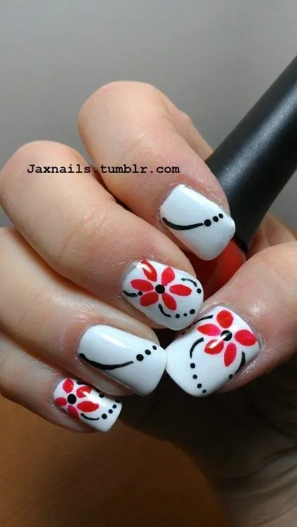 Uñas decoradas con flores – Más de 60 imágenes e ideas ... Uñas decoradas con flores – Más de 60 imágenes e ideas ...