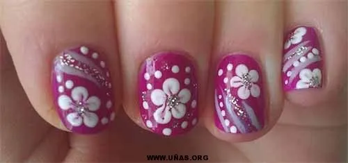Como hacer uñas decoradas con flores: Show rock Como hacer uñas decoradas con flores: Show rock