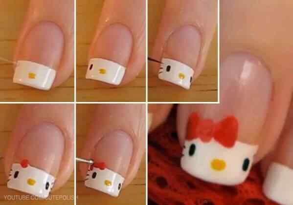 Uñas decoradas de hello kitty | Decoración de Uñas - Manicura y ...