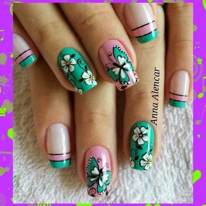 Uñas decoradas con imagenes 2015, Tutoriales Paso a Paso ...