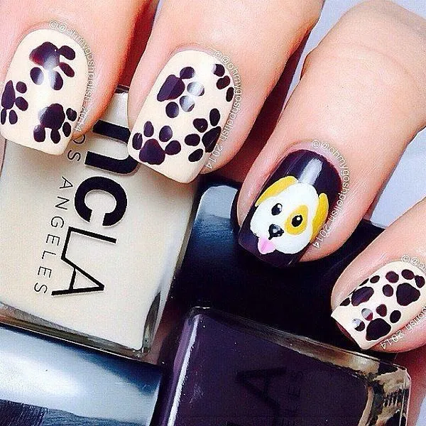 Uñas decoradas inspiradas en perritos - Dog Nail Art Design | Uñas ... Uñas decoradas inspiradas en perritos - Dog Nail Art Design | Uñas ...