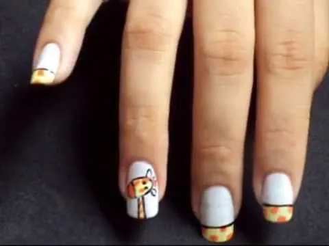UÑAS DECORADAS CON JIRAFA "Tips de Belleza Loren" - YouTube