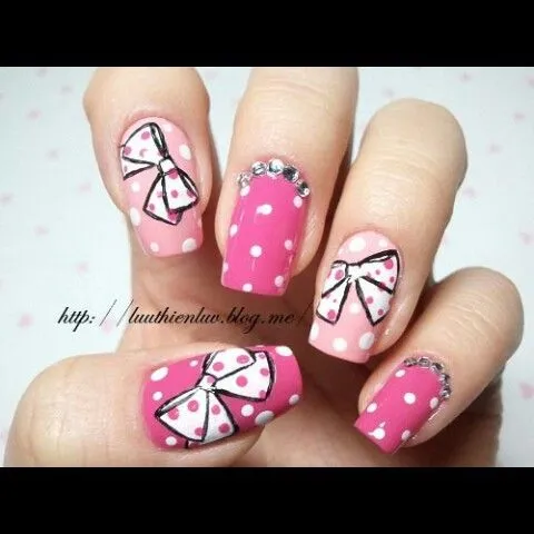 Uñas decoradas con lazos. Muy faciles y bellas | Nail Polish ...