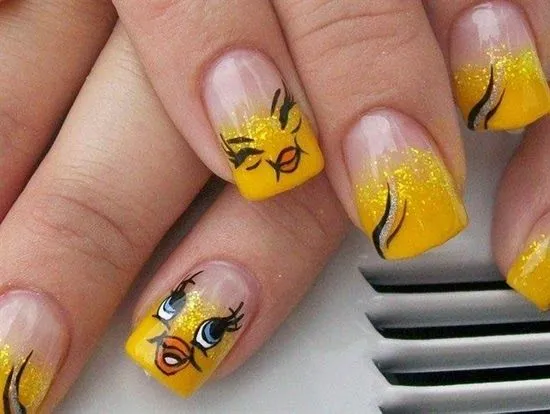 Uñas decoradas con lindos dibujos animados originales | Imagenes ...