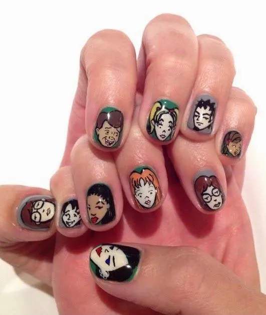 Uñas decoradas con lindos dibujos animados originales | Imagenes ...