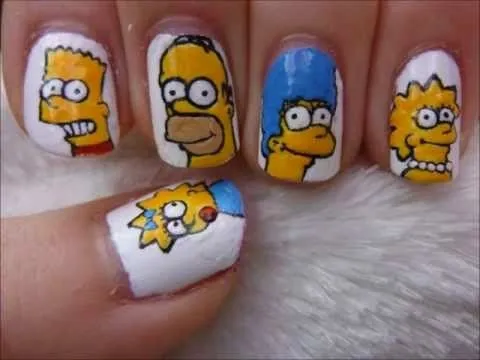 Uñas decoradas con lindos dibujos animados originales | Imagenes ...