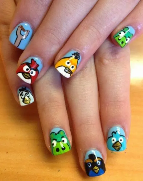 Uñas decoradas con lindos dibujos animados originales | Imagenes ...