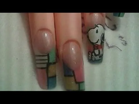 uñas decoradas paso a paso caricatura snoopy 2014 - 2015 - snoopy ...