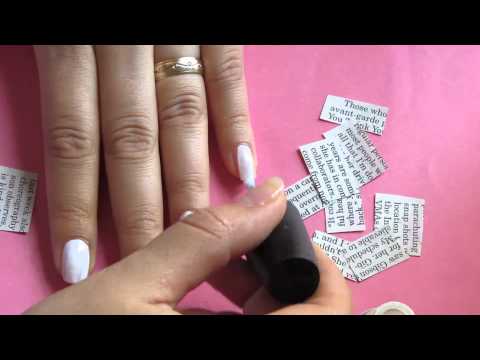 Uñas decoradas con periódico | Cositas Femeninas Uñas decoradas con periódico | Cositas Femeninas