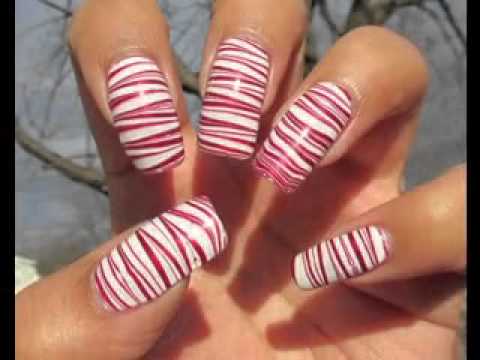 uñas decoradas rojo - YouTube